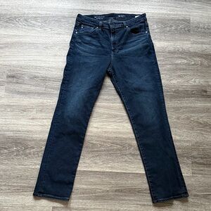 Ag Adriano Goldschmied Dark Blue Denim High rise Slim Straight Mari Jeans 30